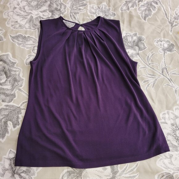 Talbots Purple 100% Silk Sleeveless Shell Size Small NWT - Picture 1 of 8